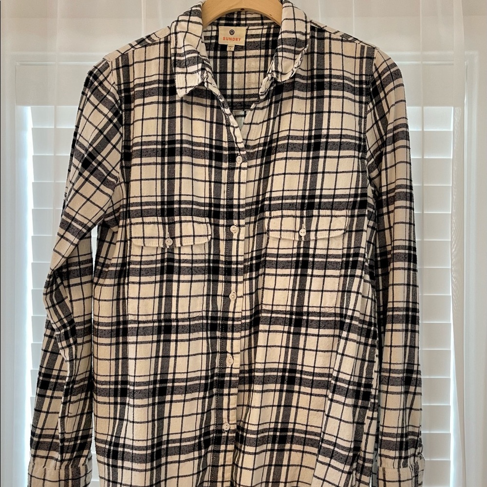 Sundry Blue Flannel Shirt